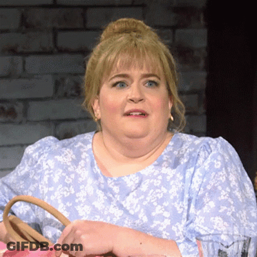 Overwhelmed Aidy Bryant GIF