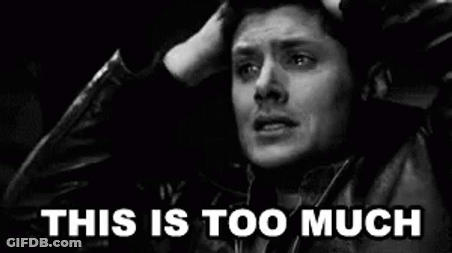 Overwhelmed Dean Winchester GIF