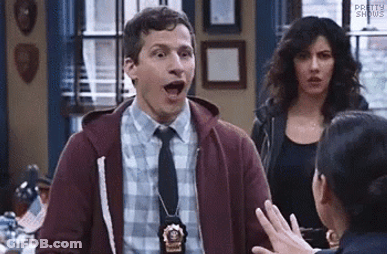 Overwhelmed Reaction Of Andy Samberg GIF