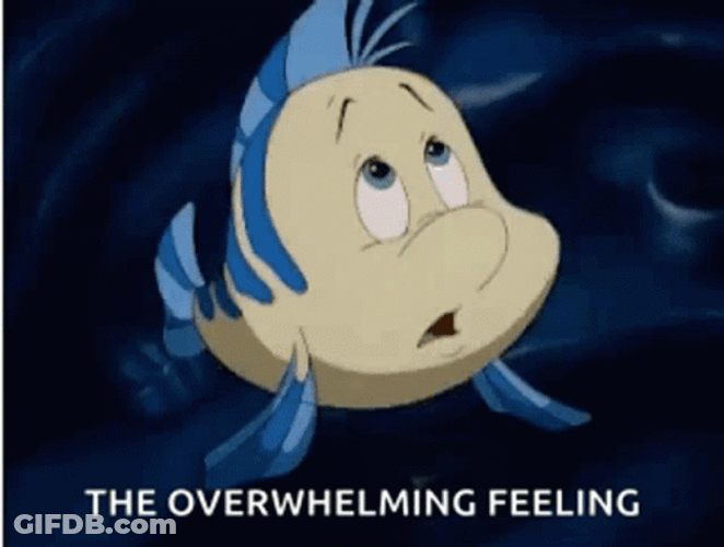 Overwhelmed The Little Mermaid Flounder GIF
