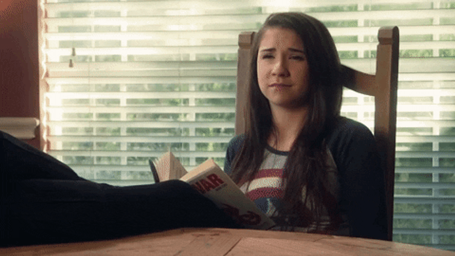 Overworked Librarian Slow Blink GIF
