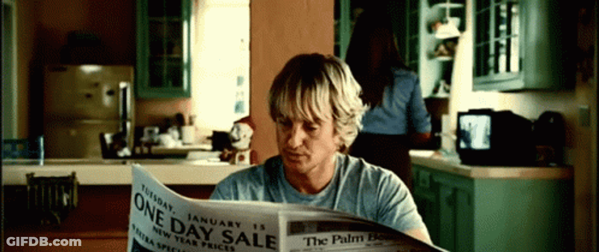 Owen Wilson Wow Newspaper GIF