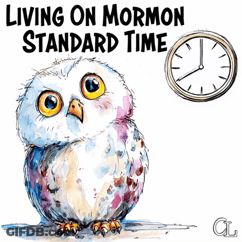 Owl Living On Mormon Standard Time GIF