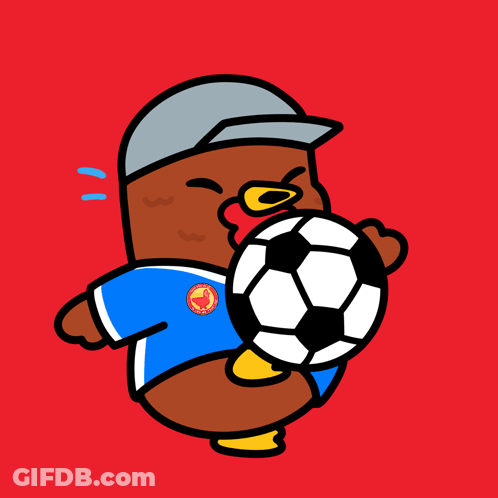 Owl Wearing Hat Holding Soccer Ball GIF