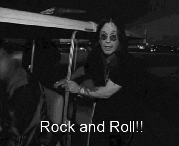 Ozzy Osbourne Rock And Roll Crazy Train GIF