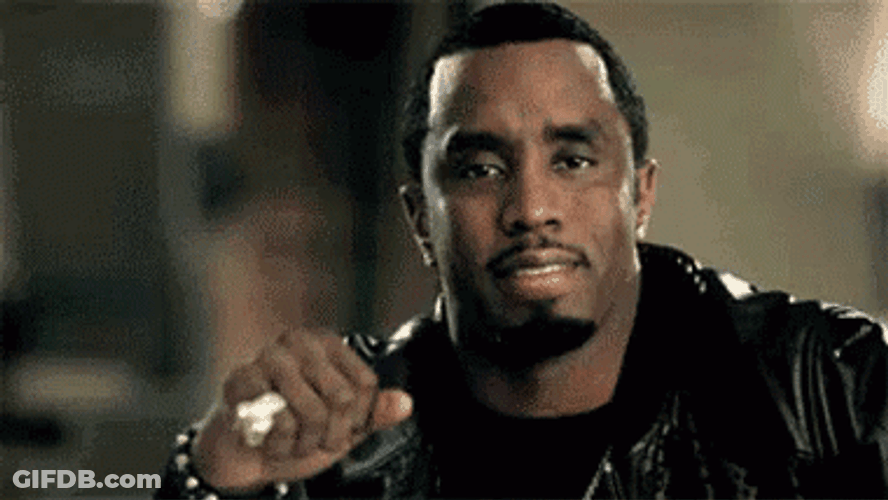 P Diddy Smiling And Shaking Head Meme GIF