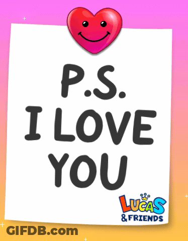 P.S. I Love You Written On Paper GIF