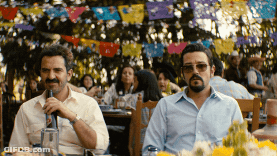 Pablo Escobar Drinking During Party GIF