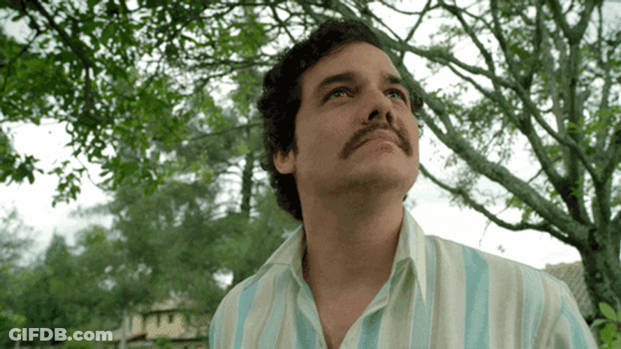 Pablo Escobar Looking Up GIF