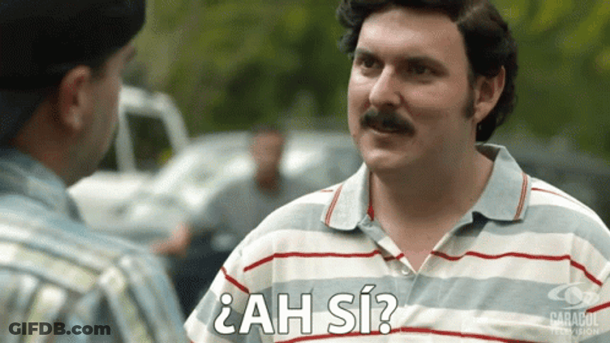 Pablo Escobar Talking With Someone GIF