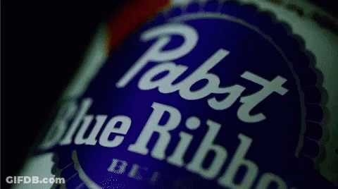 Pabst Blue Ribbon Can Close Up GIF
