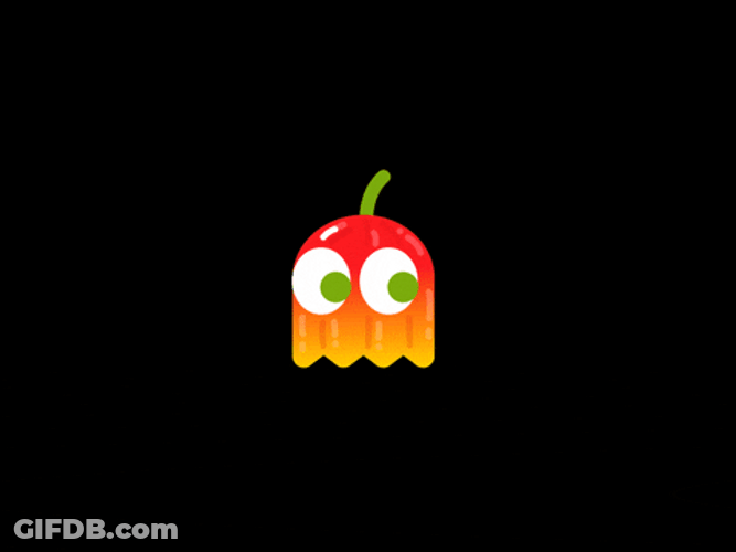 Pac Man Avoid Eating Red Bell Pepper GIF