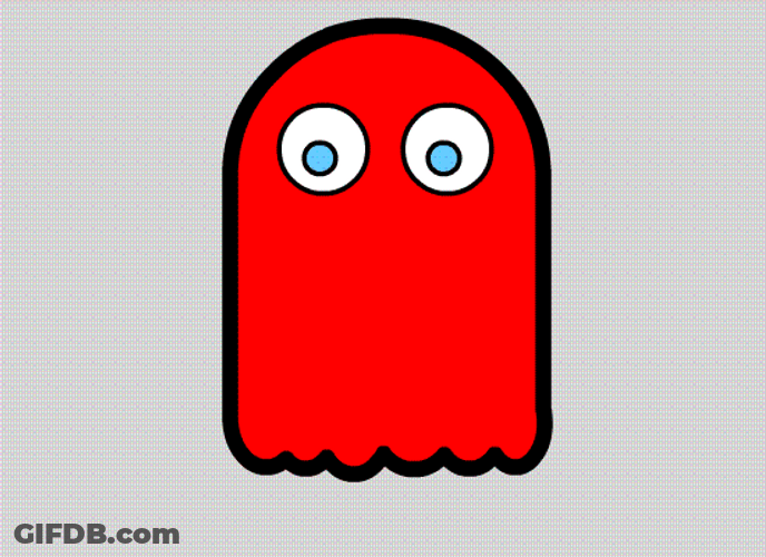 Pac Man Invisible Red Ghost GIF