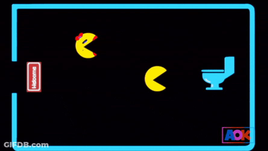 Pac Man Pooping Pellets While Talking GIF