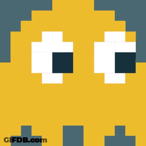 Pac Man Starring While Walking GIF