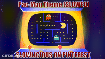 Pac Man Theme Slowed Slowlicious On Pinterest Written On The Bottom GIF