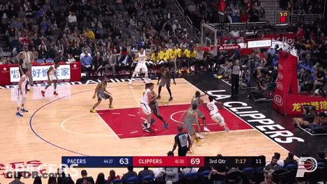 Pacers Vs Clippers Basketball Game GIF