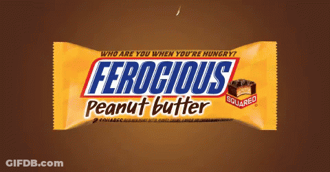 Package Of Ferocious Peanut Butter Snickers Bars GIF