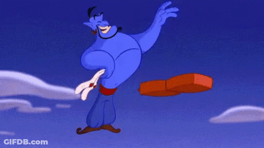 Packing Aladdin Genie GIF