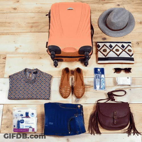 Packing Bags Slow Motion GIF