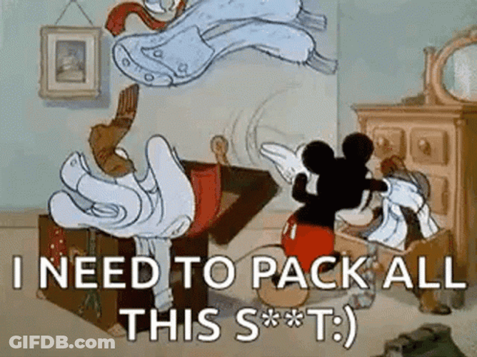 Packing Mickey Mouse GIF