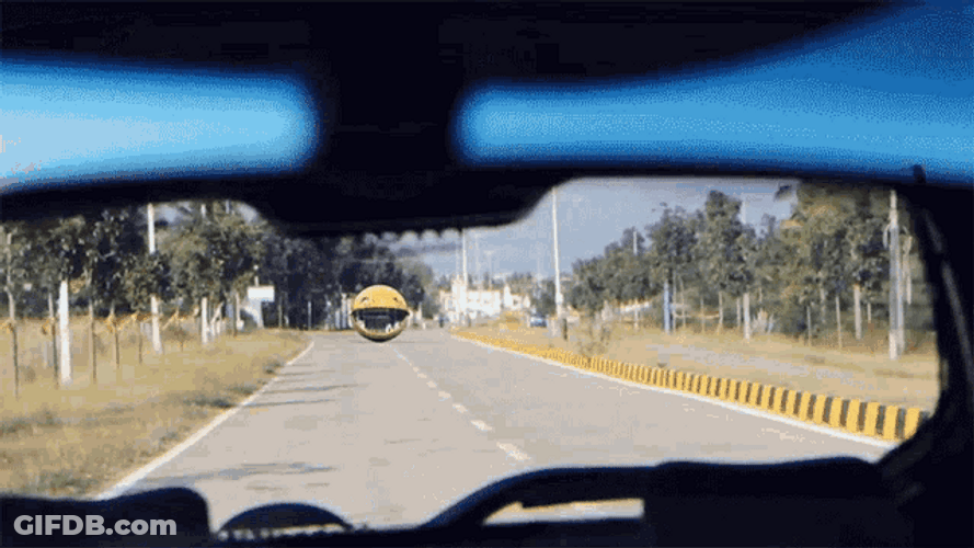 Pacman Robot World Behind The Car GIF