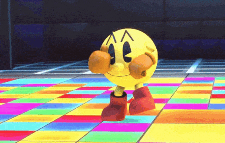 Pacman Showing His Dance Moves GIF