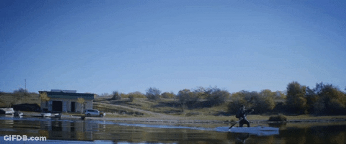 Paddling The Canoe Slowly GIF