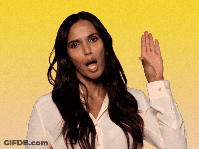 Padma Lakshmi Yap Her Hands GIF