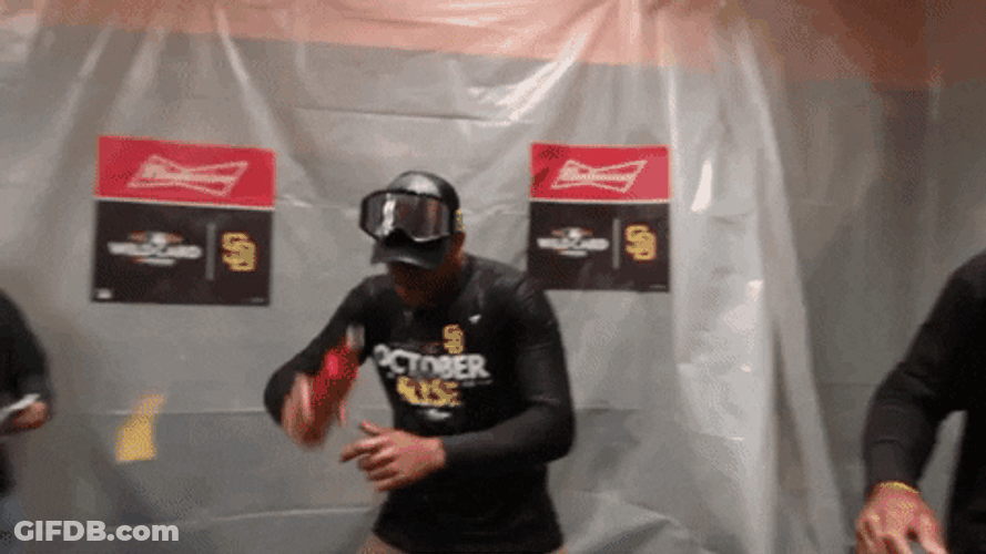 Padres Austin Nola Arm Twirling Dance GIF