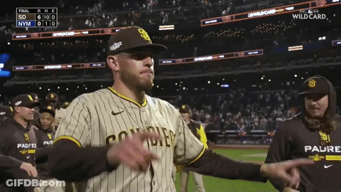 Padres Baseball Player Arms Outstretched GIF