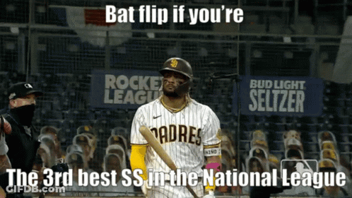 Padres Baseball Player Batting Bud Light Sign GIF
