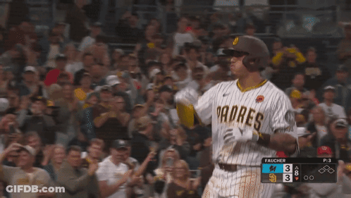 Padres Baseball Player Celebrating Home Run GIF