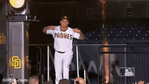 Padres Baseball Player On Staircase GIF