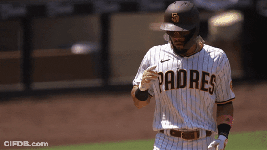 Padres Fernando Tatis Jr Pointing Above GIF