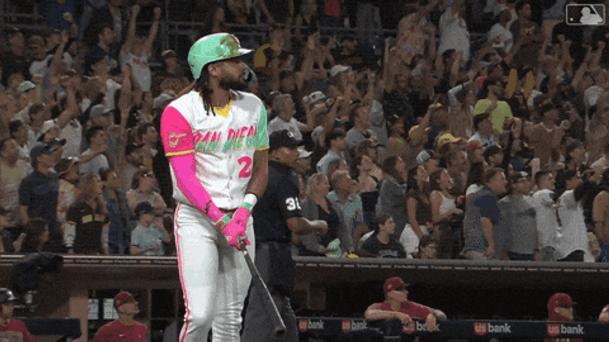 Padres Fernando Tatis Jr Tossing Bat GIF