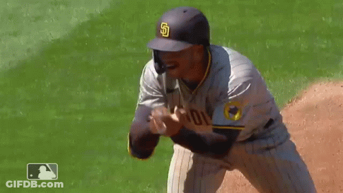 Padres Player Kneeling On Field GIF
