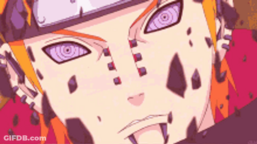 Pain Black White Naruto Rinnegan GIF