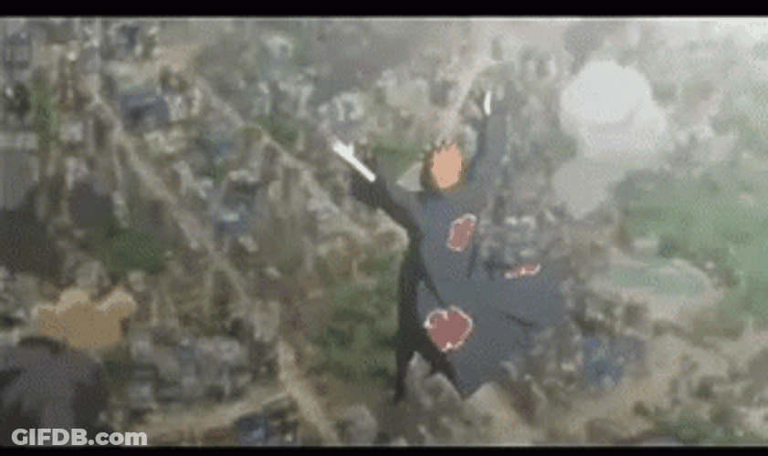 Pain Naruto Causing Destruction GIF