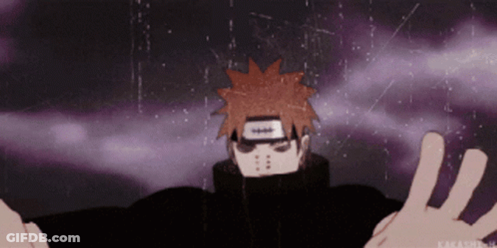 Pain Naruto Causing Explosion GIF