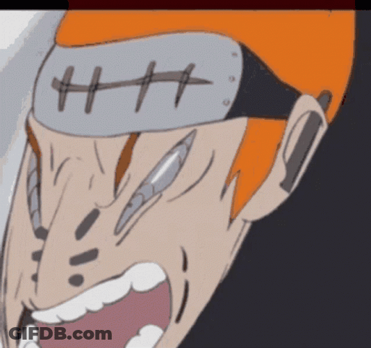 Pain Naruto Exaggerated Angry Look GIF