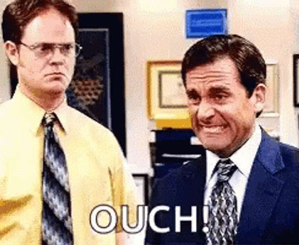 Pain Ouch Michael Scott GIF