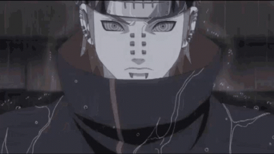 Pain Using Hand Seals During Naruto Fight GIF