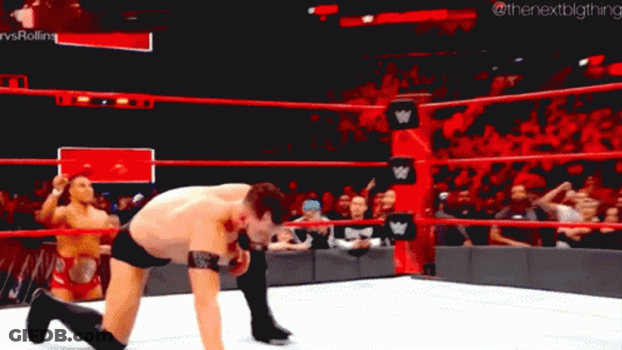 Painful Curb Stomp Seth Rollins GIF
