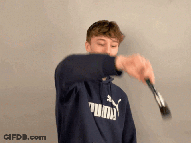 Paint Air Brush Smiling Boy GIF