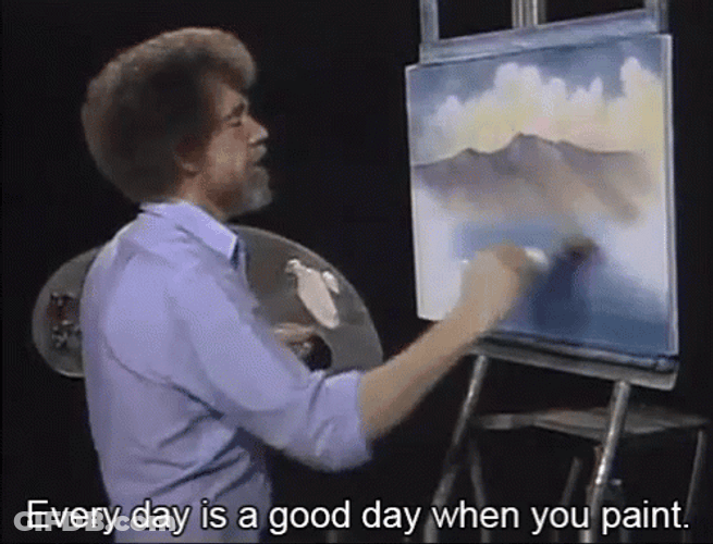 Paint Art Bob Ross Motivational Quote GIF
