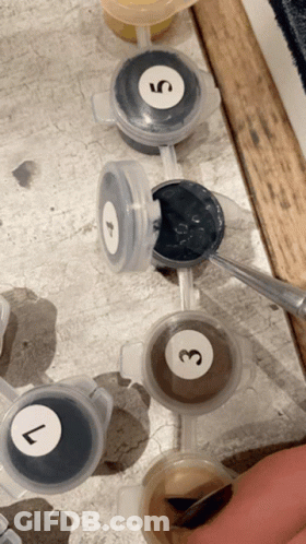 Paint Bottles With Numbers 1 2 3 4 GIF