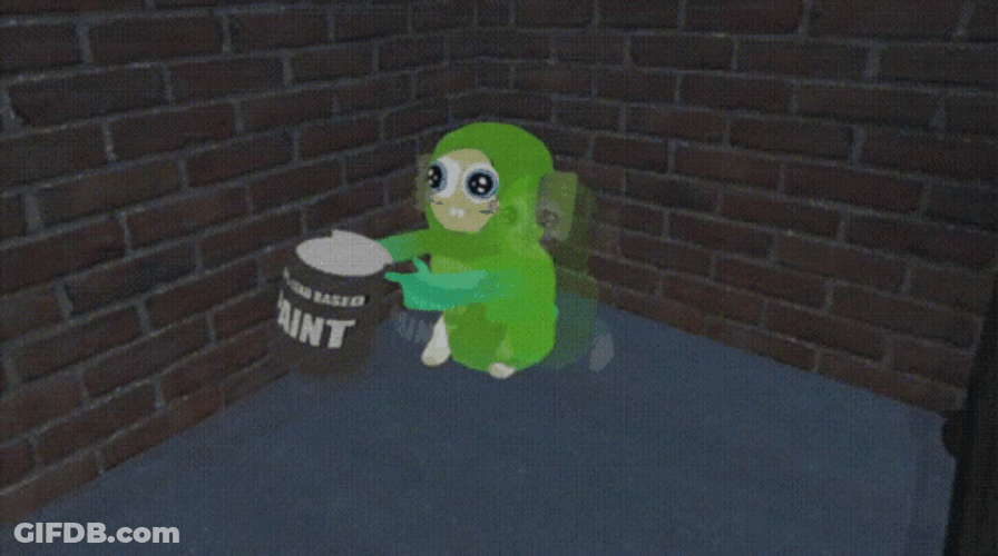 Paint Brush Avatar VR Chat Eddie GIF
