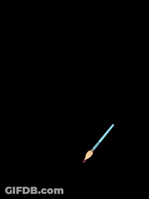 Paint Brush Gliding Coloring GIF