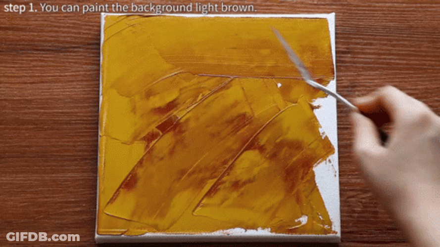 Paint Stroke Brown Color Spread GIF
